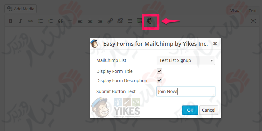دستیار وردپرس - افزونه Easy Forms for MailChimp