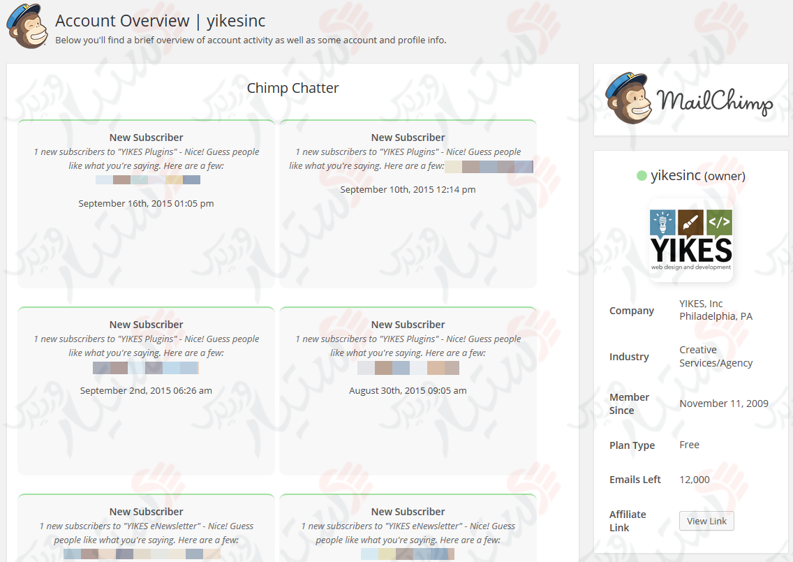 دستیار وردپرس - افزونه Easy Forms for MailChimp