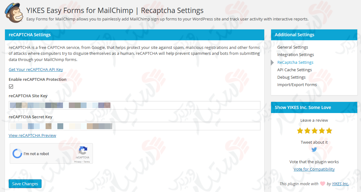 دستیار وردپرس - افزونه Easy Forms for MailChimp