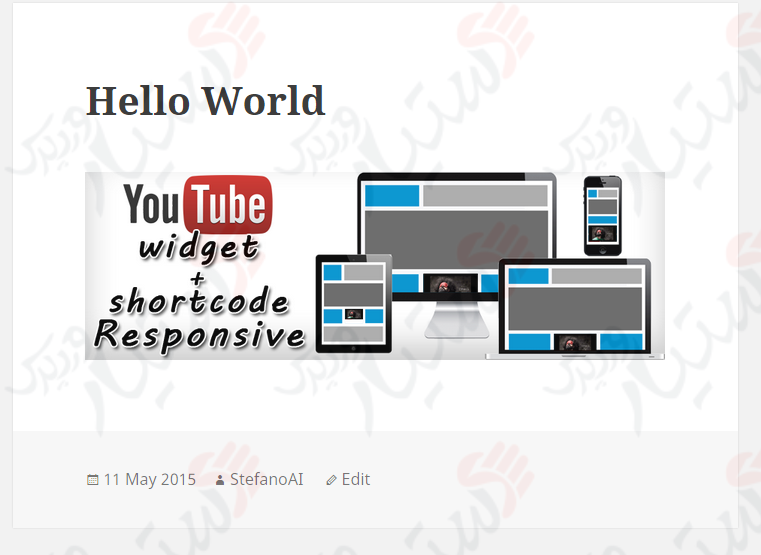 دستیار وردپرس - افزونه Youtube Widget Responsive